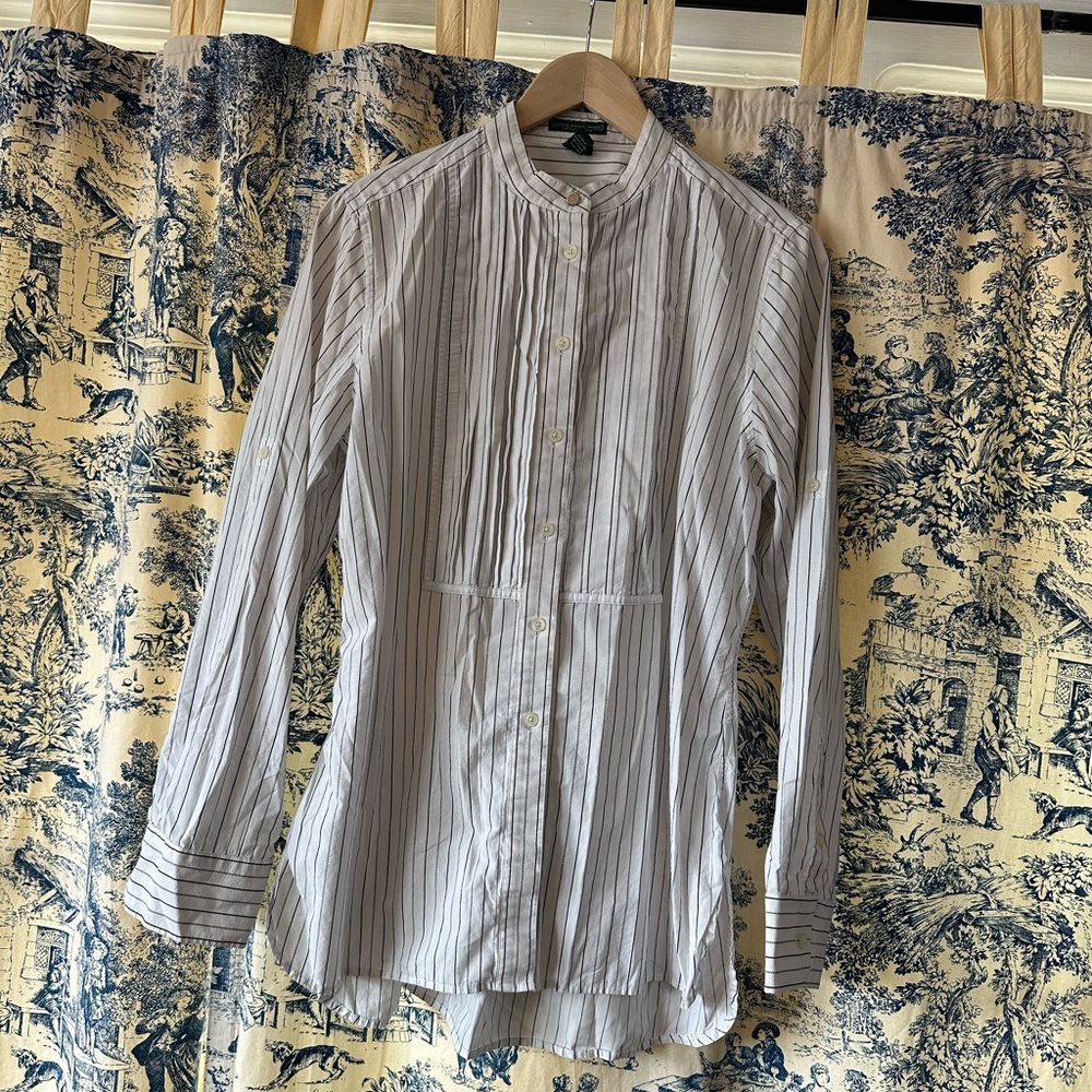 Ralph Lauren/ Lauren Jeans Company 100% cotton PINTUCK button down UNISEX